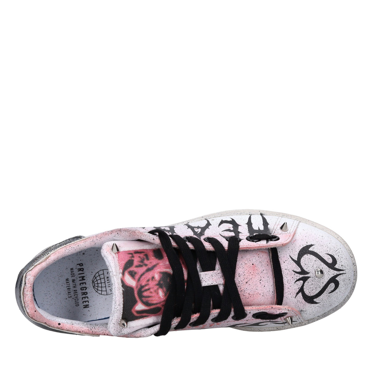Sneakers in ecopelle e tessuto 