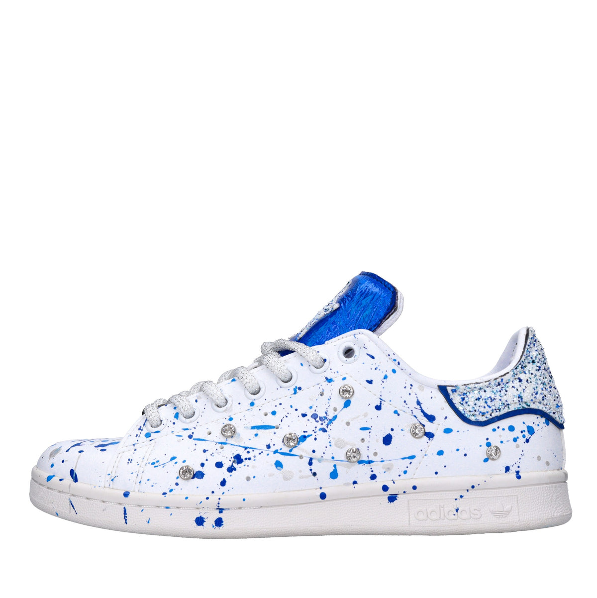 Sneakers in ecopelle e glitter 