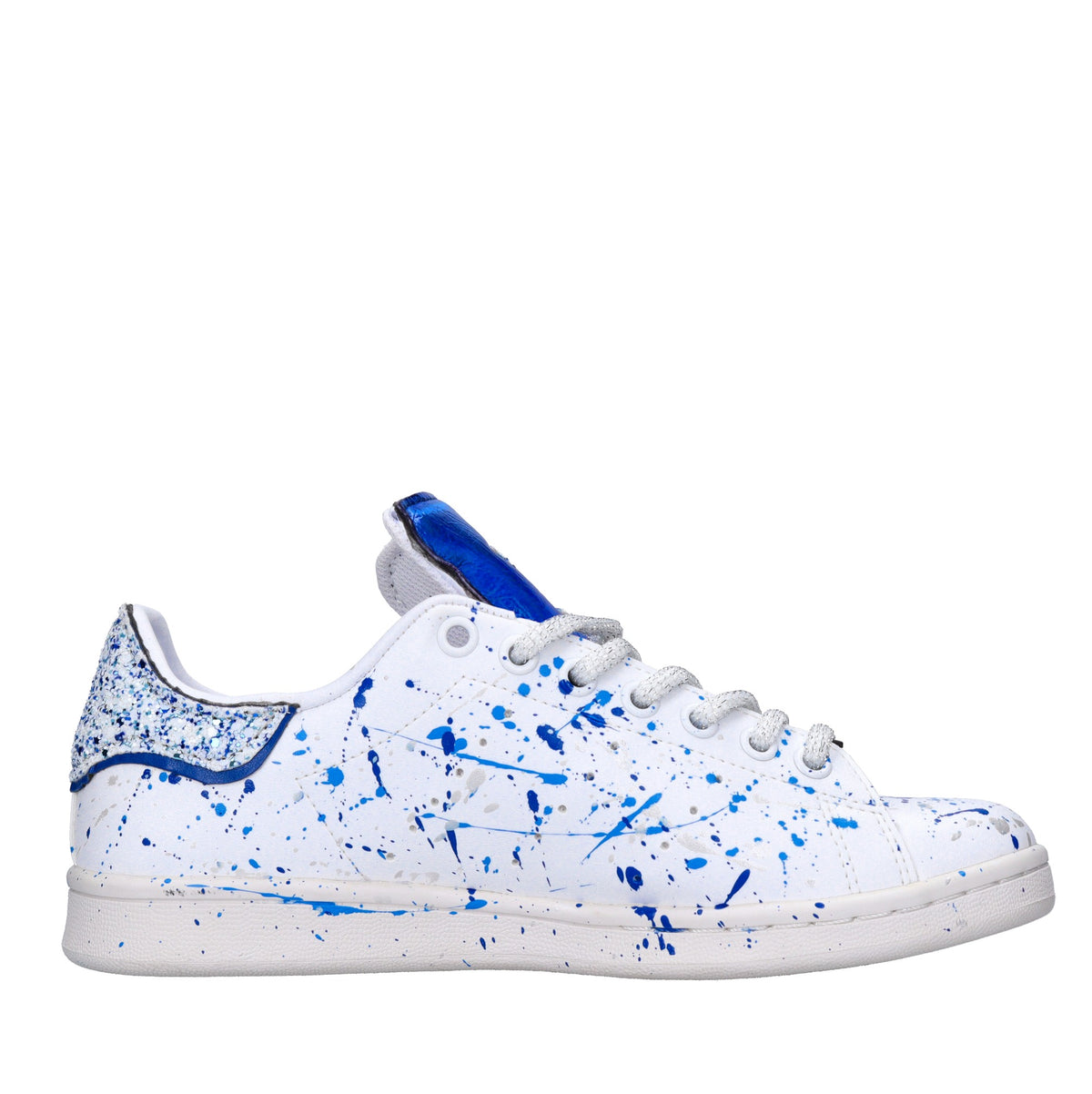 Sneakers in ecopelle e glitter 