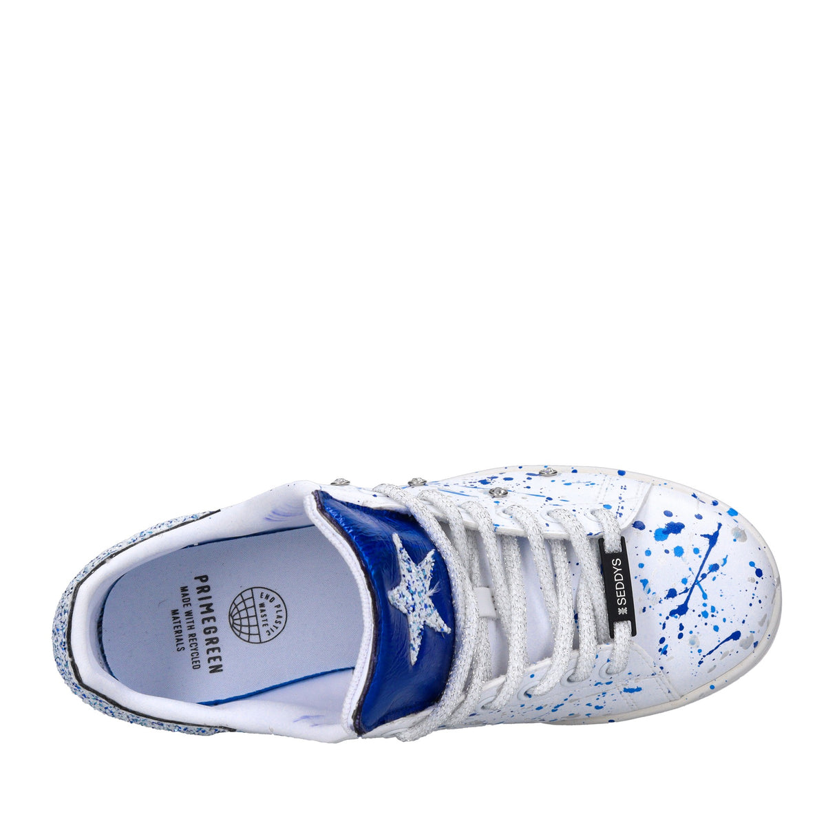 Sneakers in ecopelle e glitter 