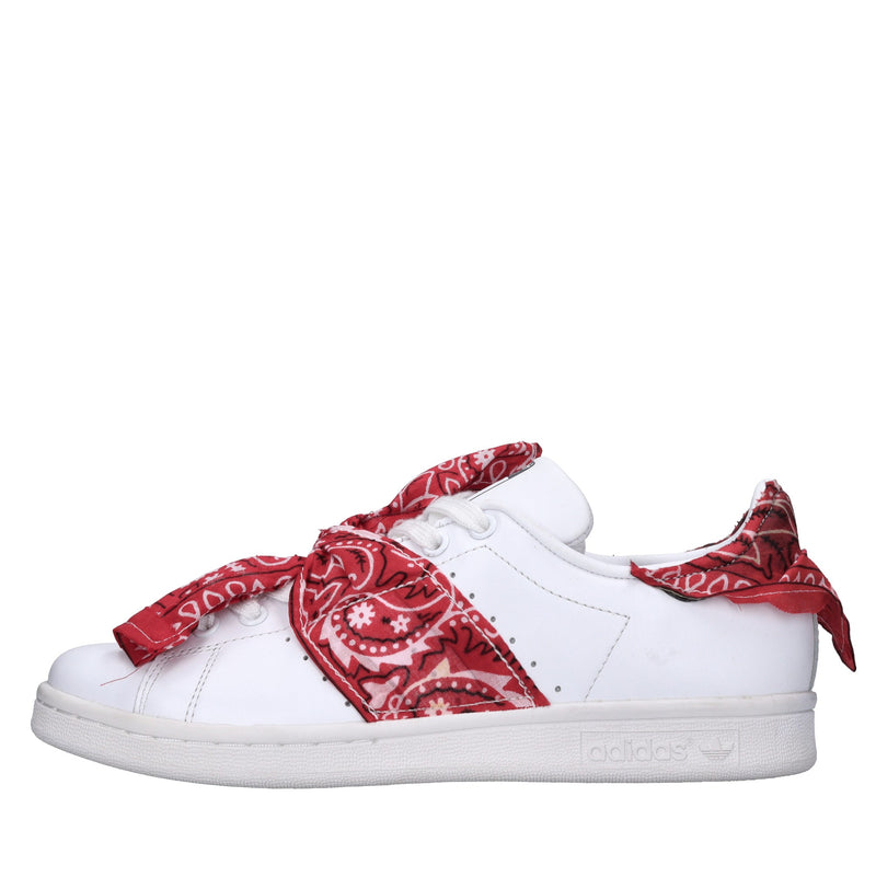 Sneakers in pelle e tessuto 