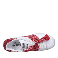 Sneakers in pelle e tessuto 