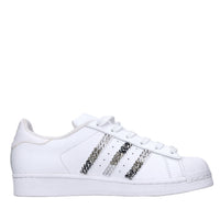 Sneakers in pelle,ecopelle e strass 