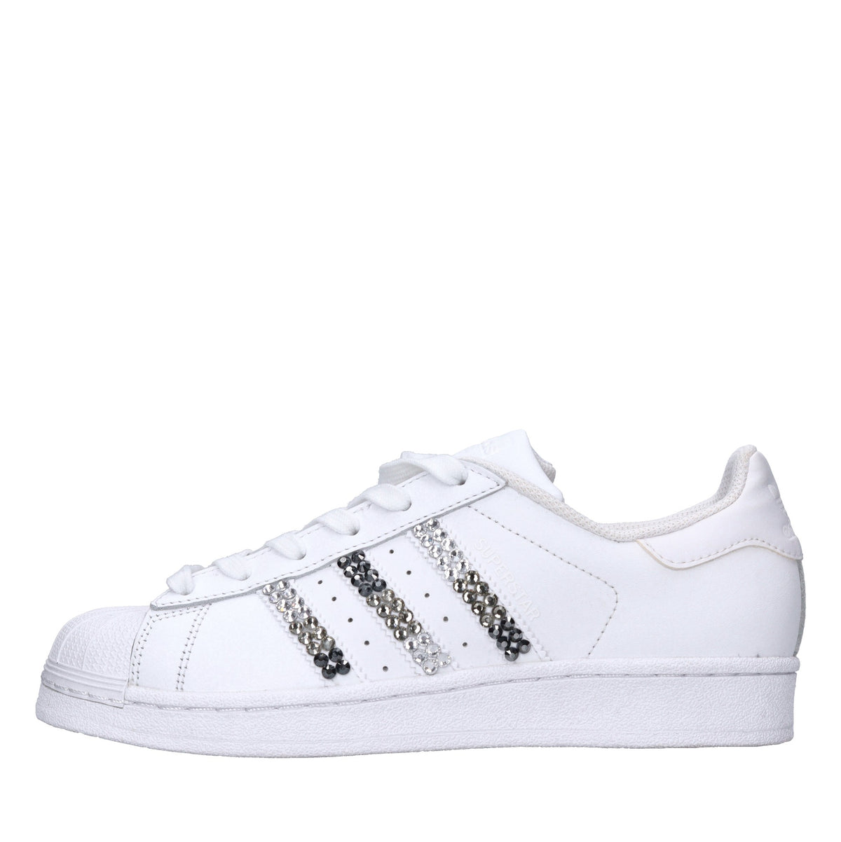 Sneakers in pelle,ecopelle e strass 