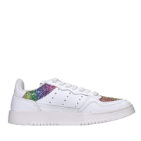 Sneakers in pelle e glitter 