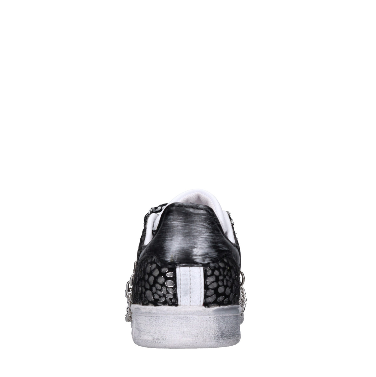 Sneakers in pelle e tessuto 