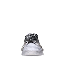 Sneakers in pelle e tessuto 