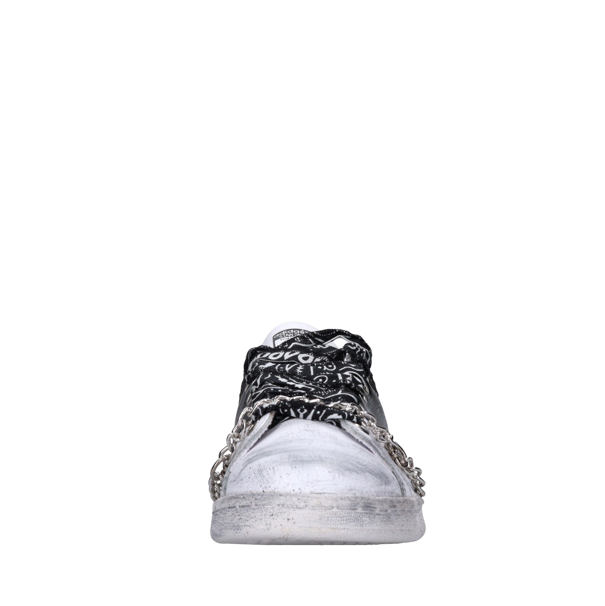 Sneakers in pelle e tessuto 