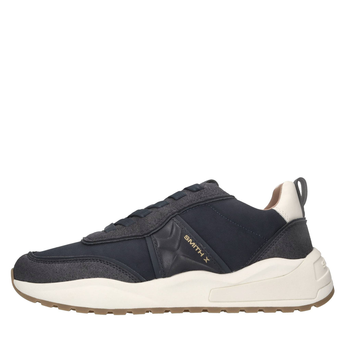 Sneakers in ecopelle e tessuto 