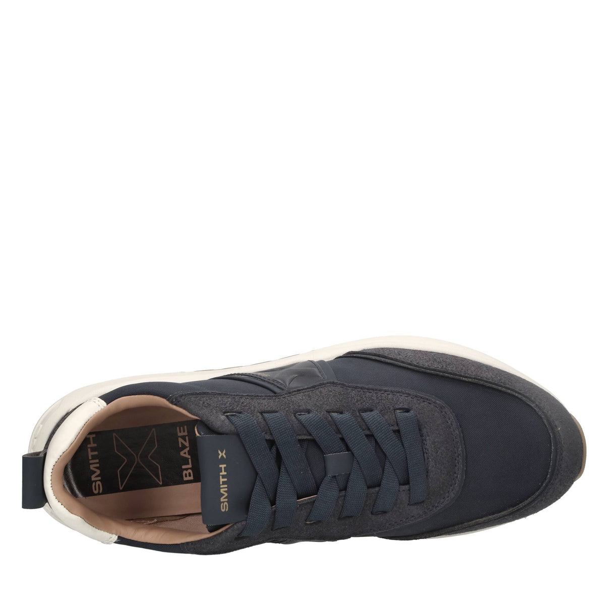 Sneakers in ecopelle e tessuto 