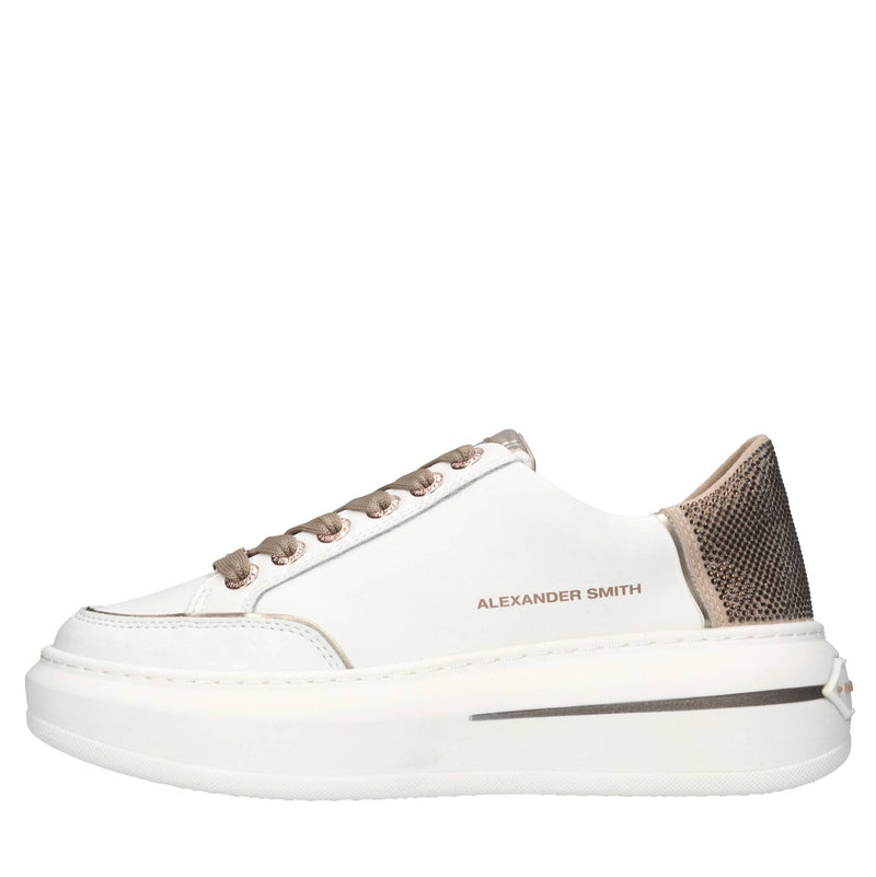 Sneakers in pelle,ecopelle e strass 