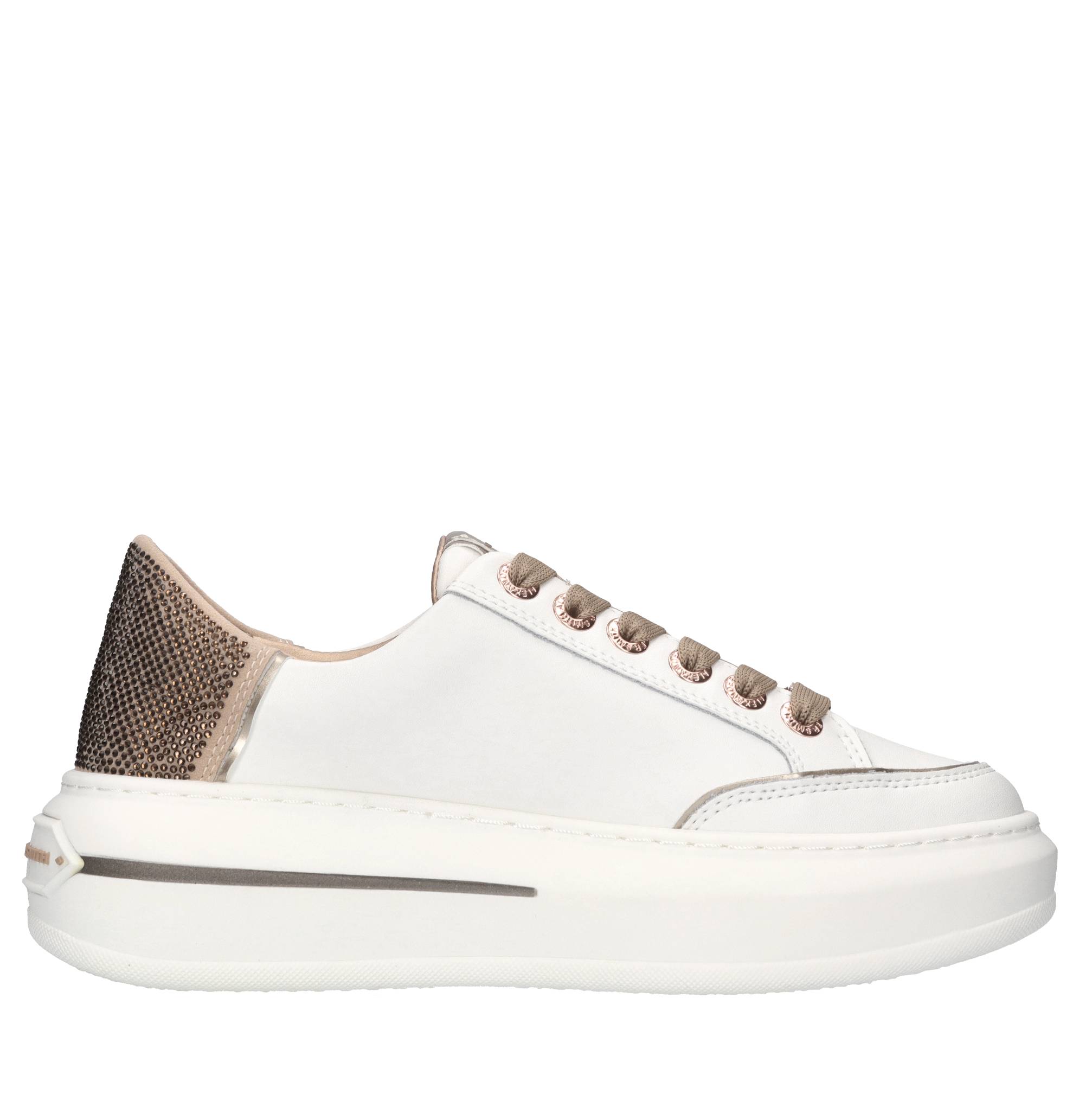 Sneakers in pelle,ecopelle e strass 