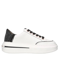 Sneakers in pelle,ecopelle e strass 