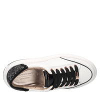 Sneakers in pelle,ecopelle e strass 