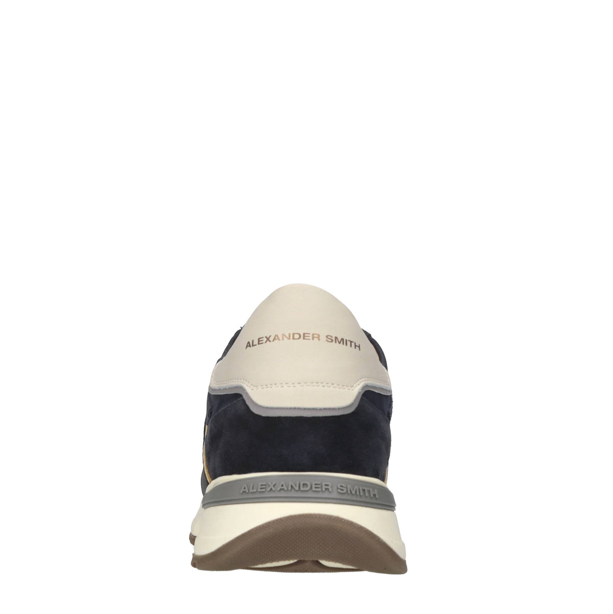 Sneakers in pelle e tessuto 