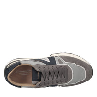 Sneakers in pelle e tessuto 