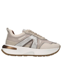 Sneakers in pelle, ecopelle e tessuto 