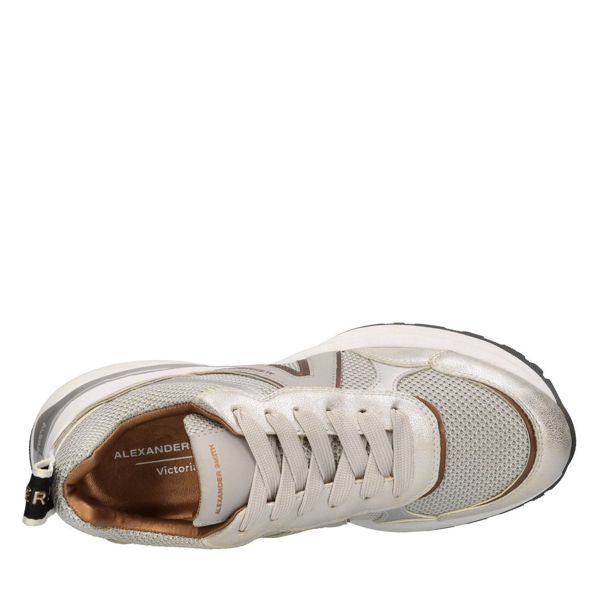 Sneakers in pelle, ecopelle e tessuto 