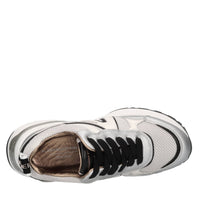 Sneakers in pelle, ecopelle e tessuto 
