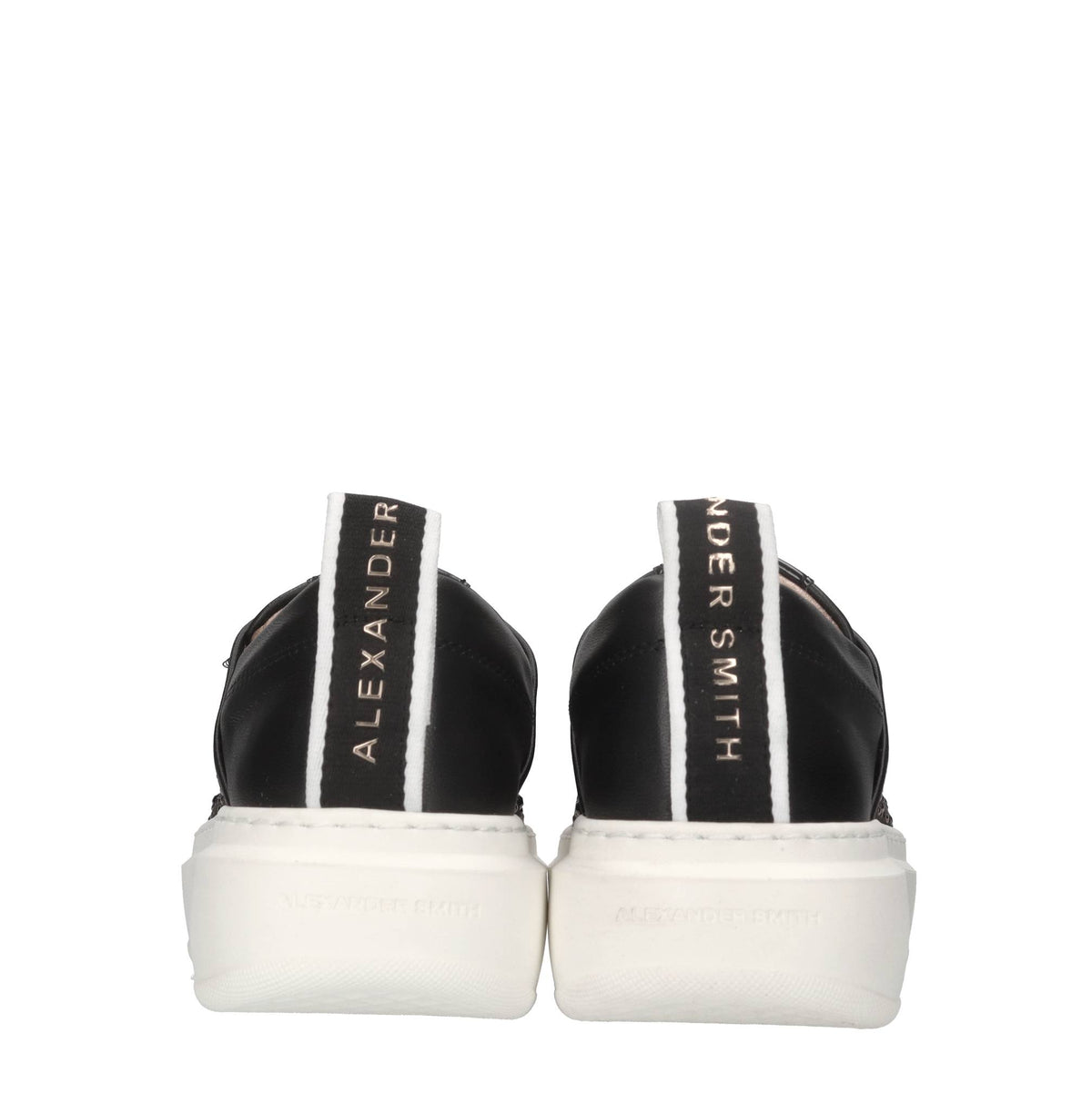 Sneakers in pelle e tessuto e strass 