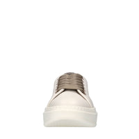 Sneakers in pelle,tessuto e strass 