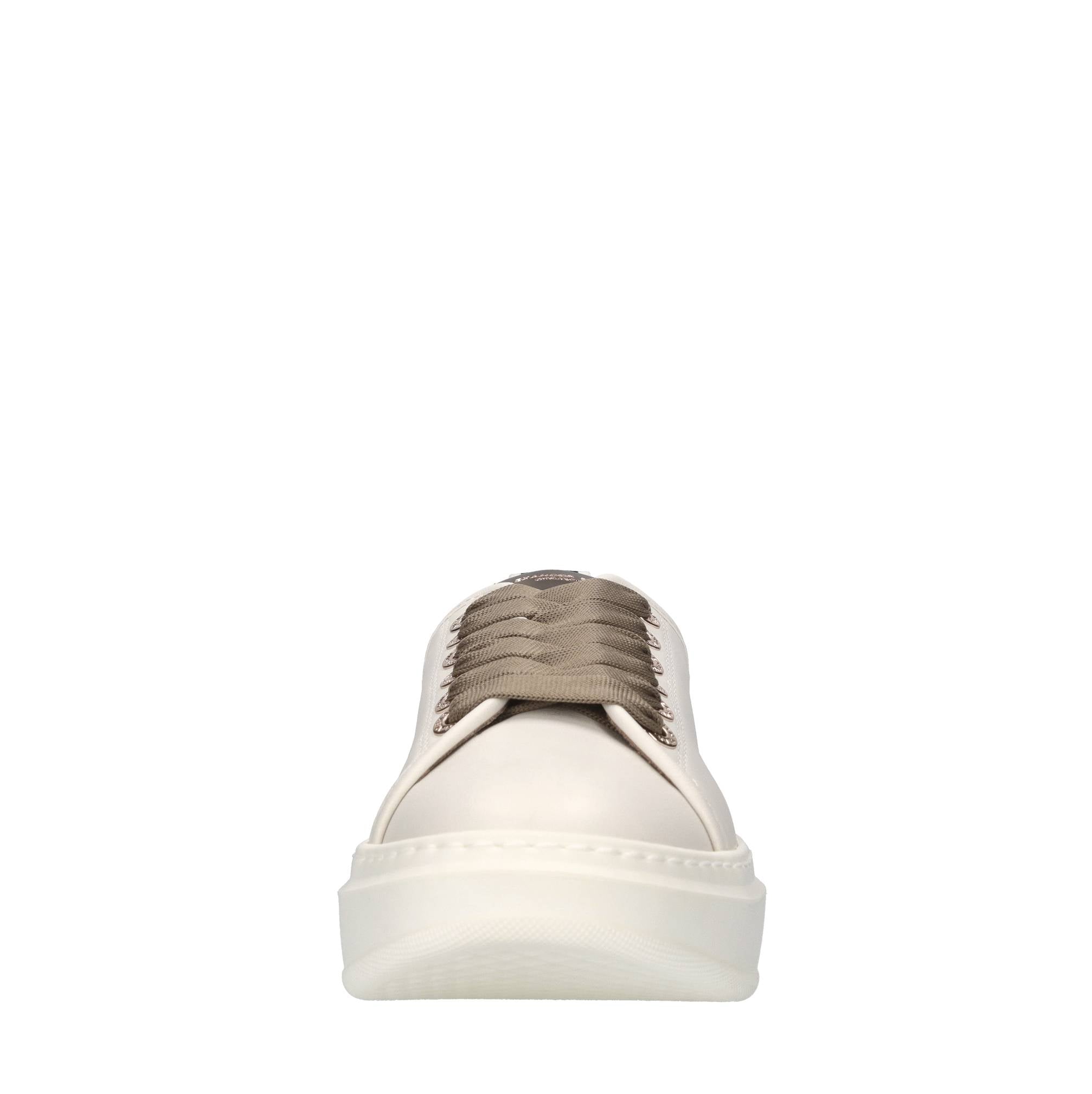 Sneakers in pelle,tessuto e strass 
