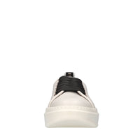 Sneakers in pelle,tessuto e strass 