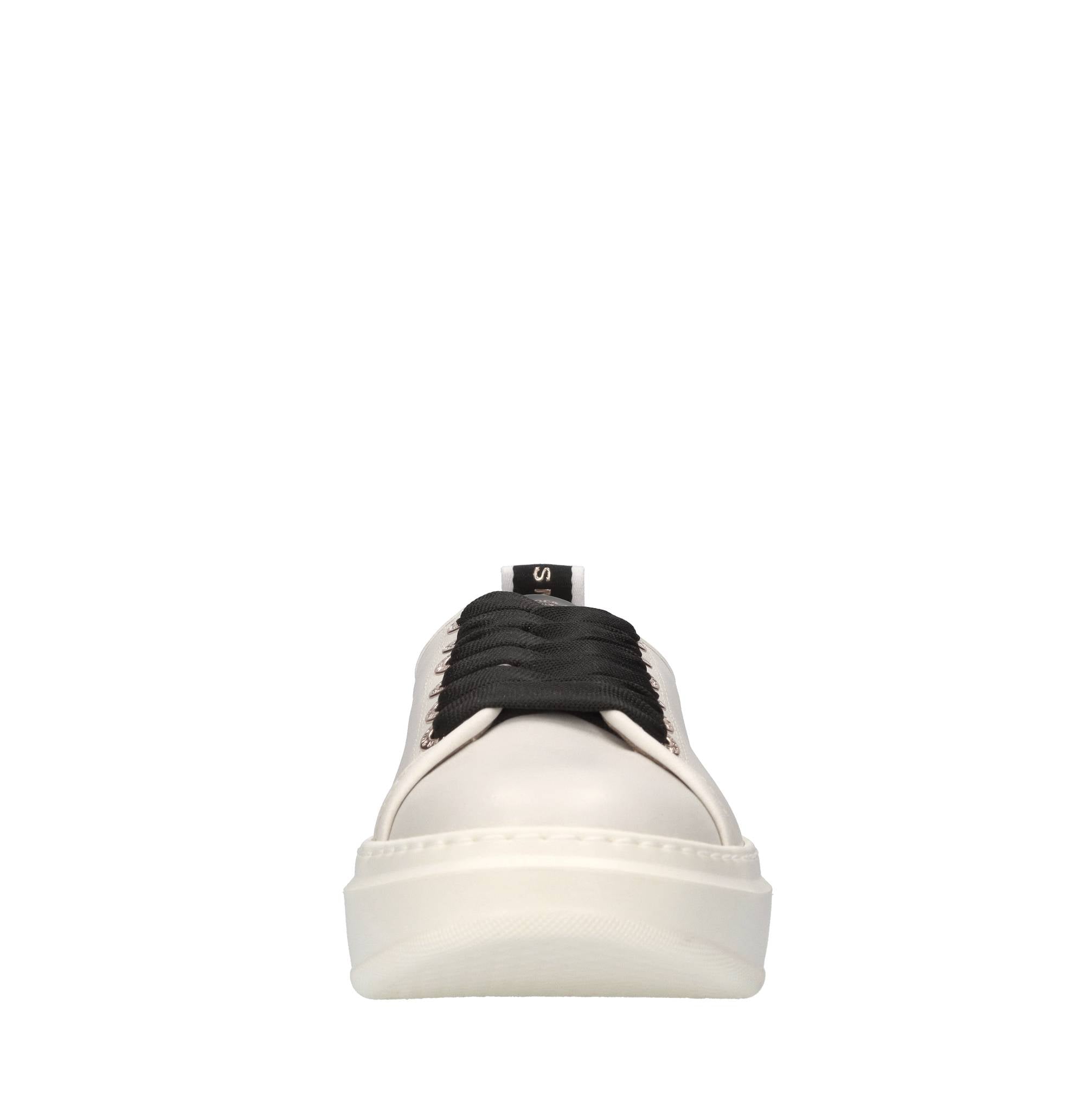 Sneakers in pelle,tessuto e strass 