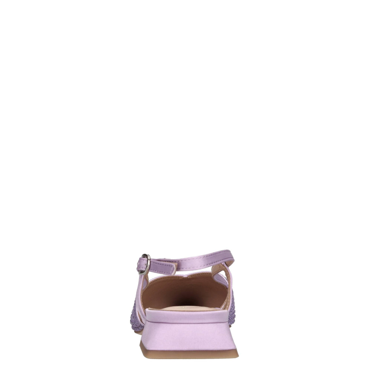Ballerine slingback in raso e strass 