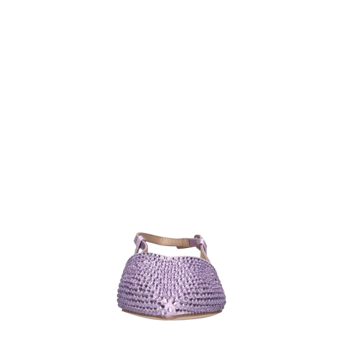Ballerine slingback in raso e strass 