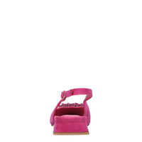 Ballerine slingback in camoscio con accessorio gioiello 