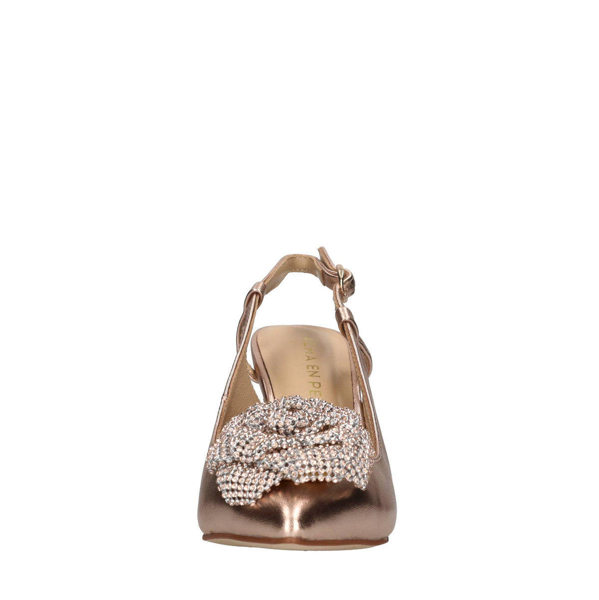 Décolleté slingback in pelle 