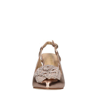 Décolleté slingback in pelle 