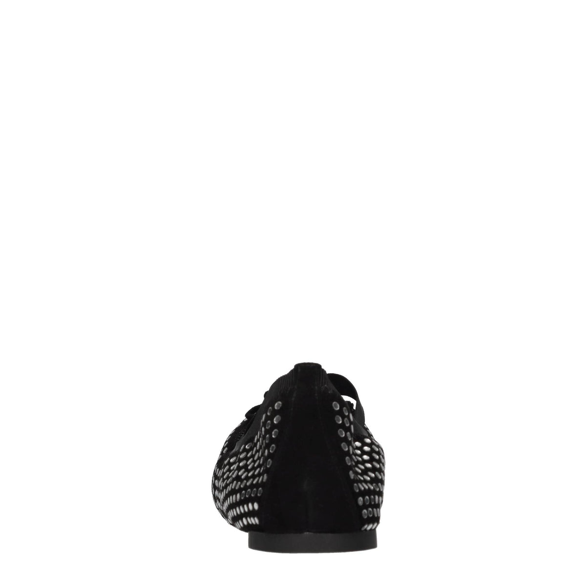 Ballerine in camoscio,tessuto elastico e strass 