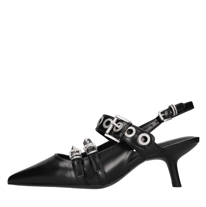 Décolléte slingback  in pelle 