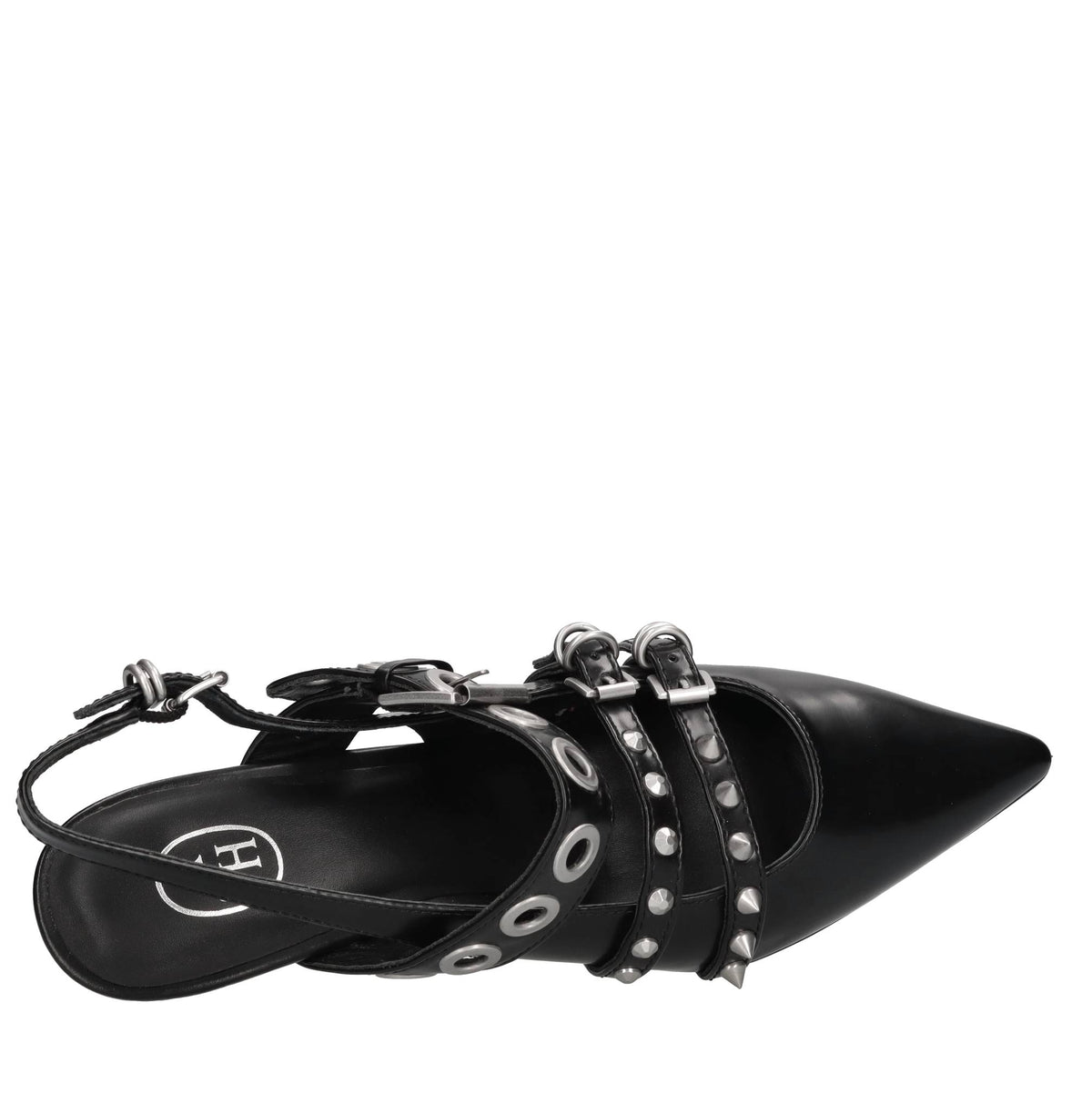 Décolléte slingback  in pelle 