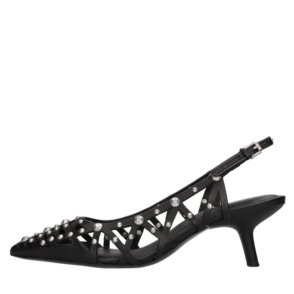 Décolléte slingback  in pelle 