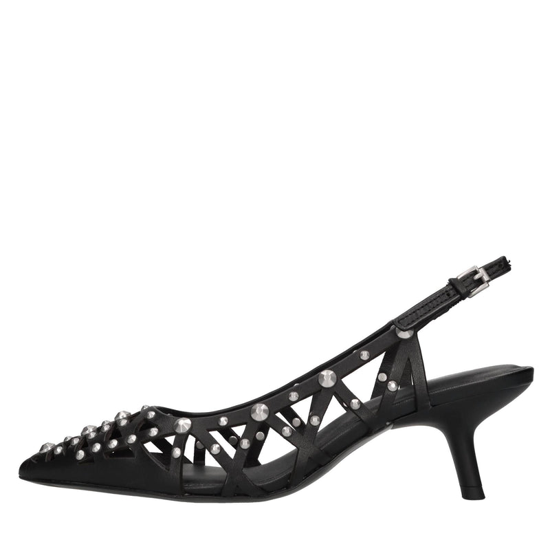 Décolléte slingback  in pelle 