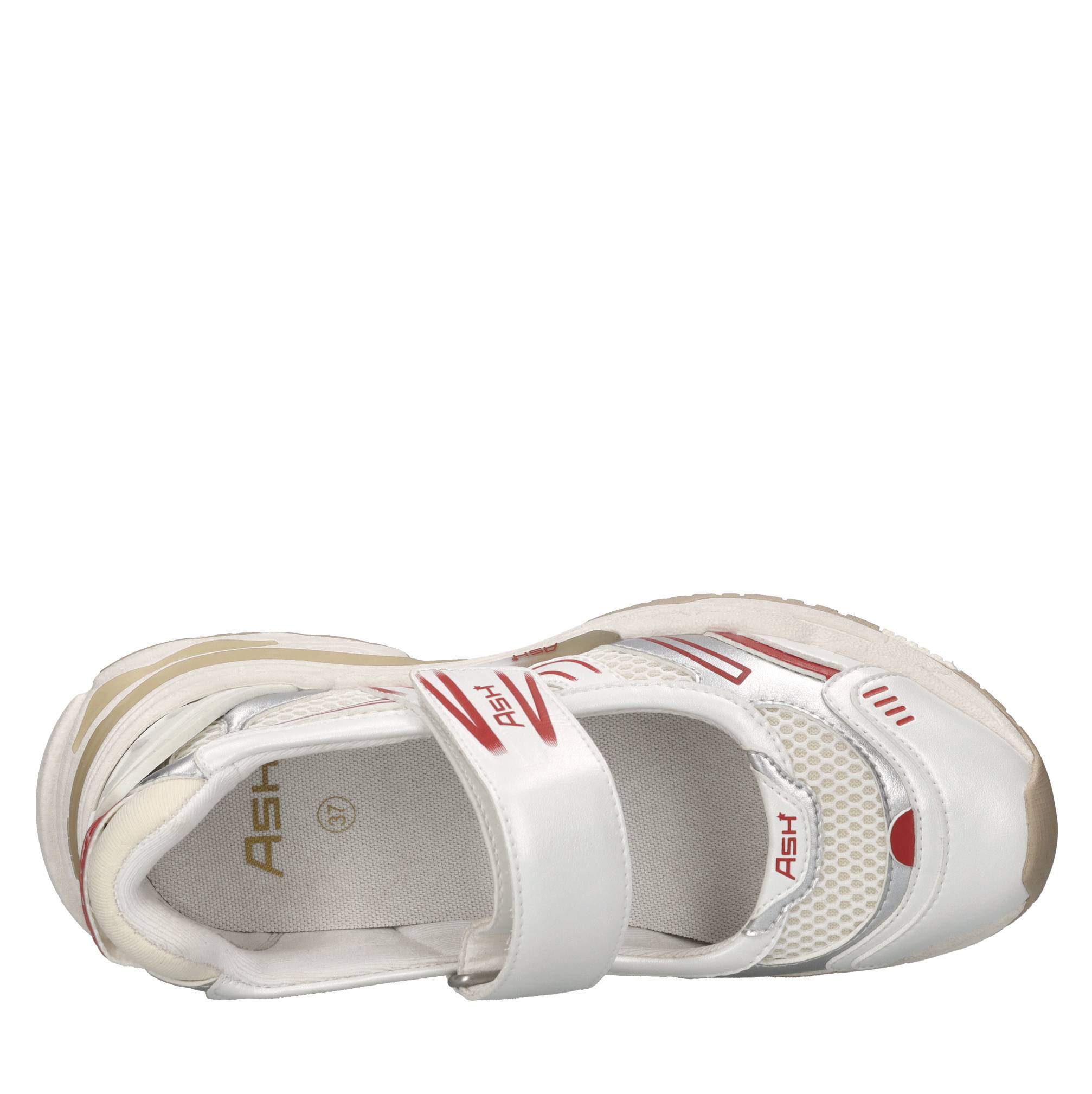 Sneakers in ecopelle e tessuto 