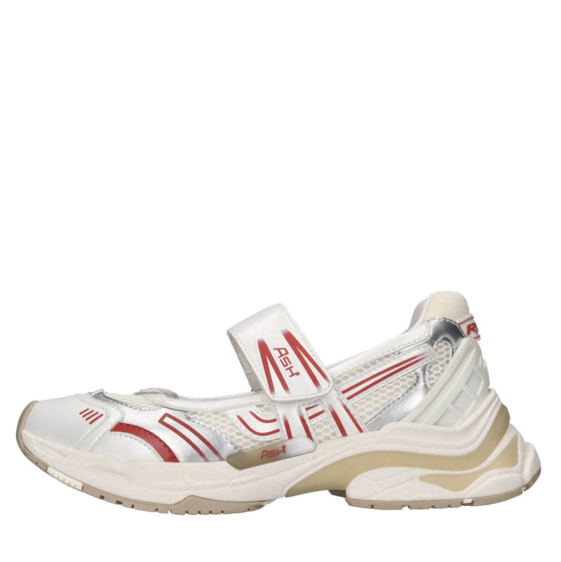 Sneakers in ecopelle e tessuto 