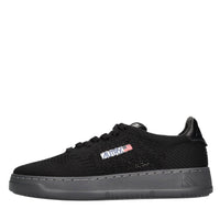 Sneakers in pelle e tessuto 
