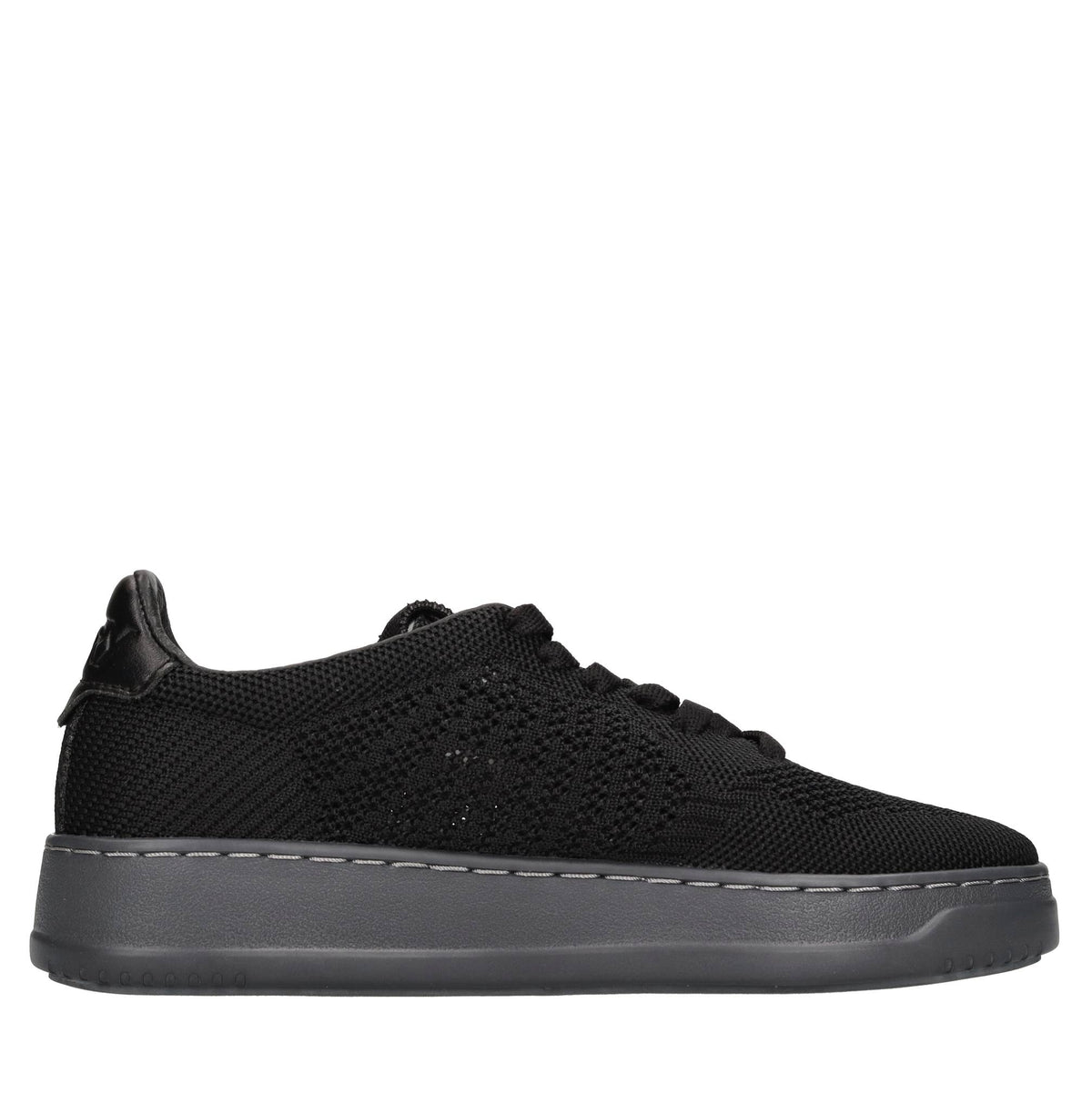 Sneakers in pelle e tessuto 