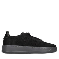 Sneakers in pelle e tessuto 