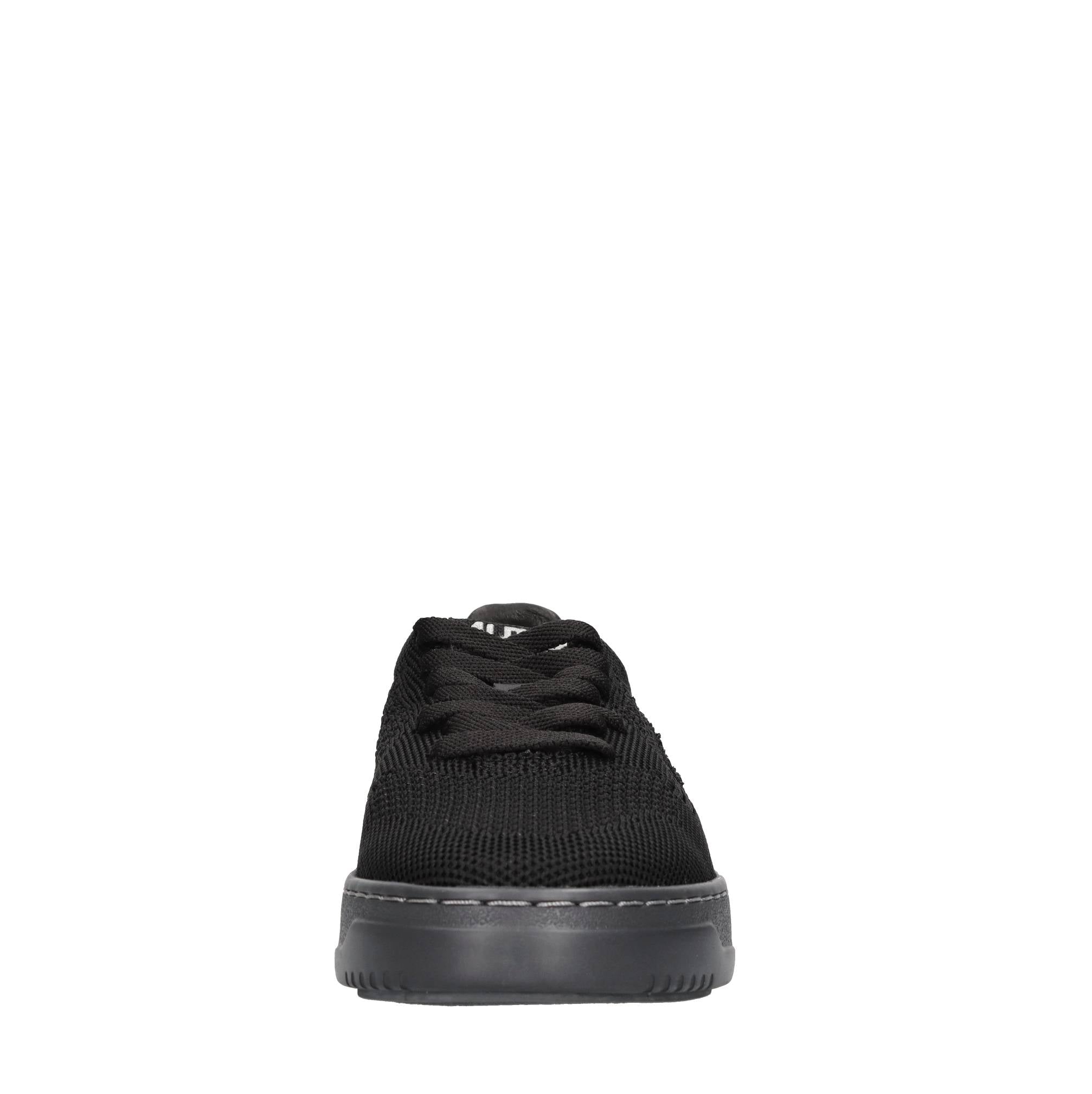 Sneakers in pelle e tessuto 