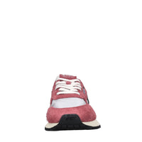 Sneakers in pelle camoscio e tessuto 