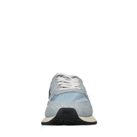 Sneakers in pelle camoscio e tessuto 