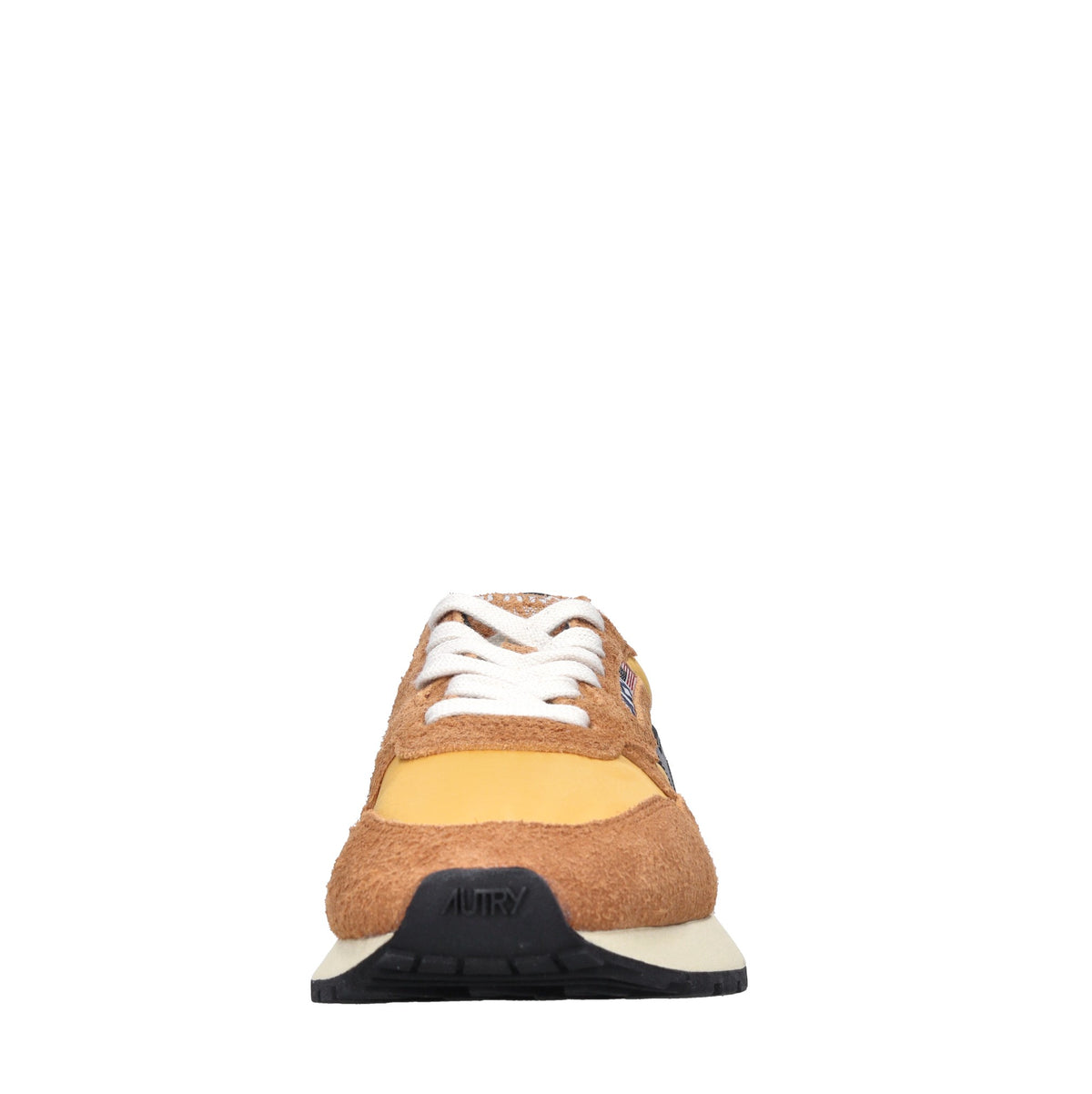 Sneakers in pelle camoscio e tessuto 