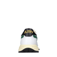 Sneakers in pelle e tessuto 
