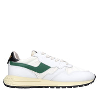 Sneakers in pelle e tessuto 