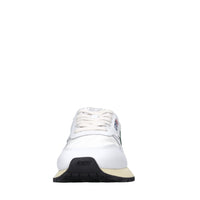 Sneakers in pelle e tessuto 